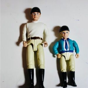 Fisher Price Loving family Dollhouse English Rider Father  and Son a rare find